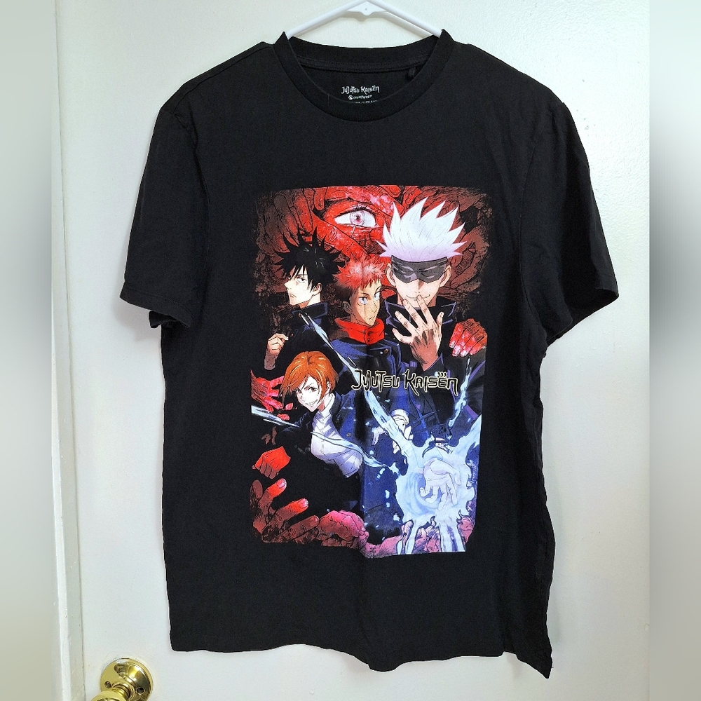 Jujutsu Kaisen Mens T-Shirt Crunchyroll Bioworld Anime Black Graphic